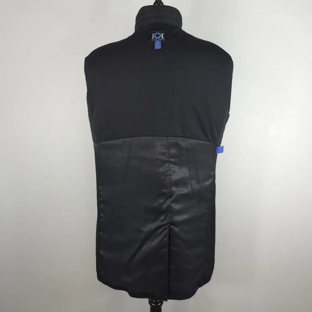 Joseph Abboud Coat Mens XL Black Wool Blend Removable Bib Overcoat Jacket Casual